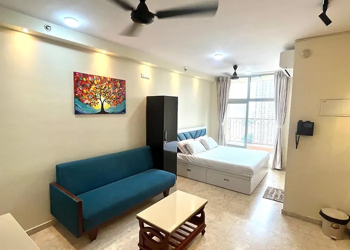 Lakefront Ac Balcony Lakeview Studio Apartment At Hiranandani Estate, Thane