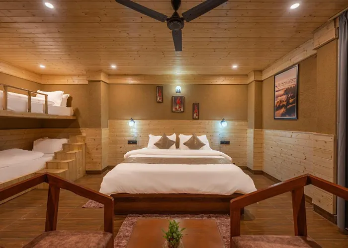 The Charvi Resort I Wooden Rooms With Pvt Balconies L Vacations I Conference I Mice I Family Events I Open Air Terrace I Sky Bonfire I Kufri Shimla By Exotic Stays